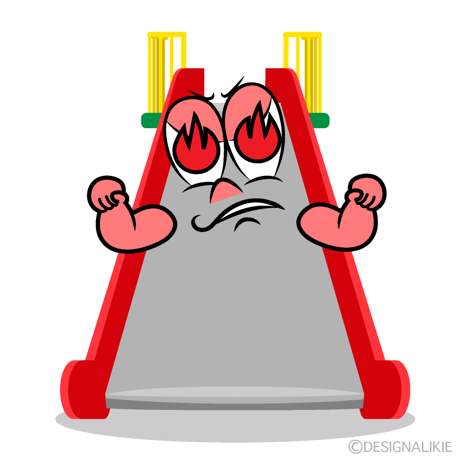 Enthusiasm Slide Cartoon Character Image