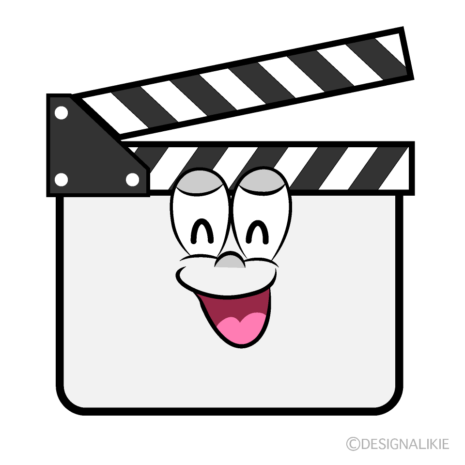 Smiling Clapperboard Cartoon Character Image