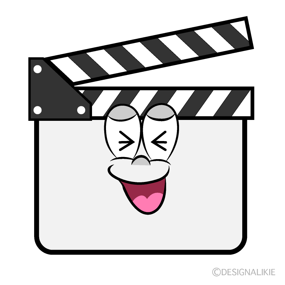 Laughing Clapperboard Cartoon Character Image