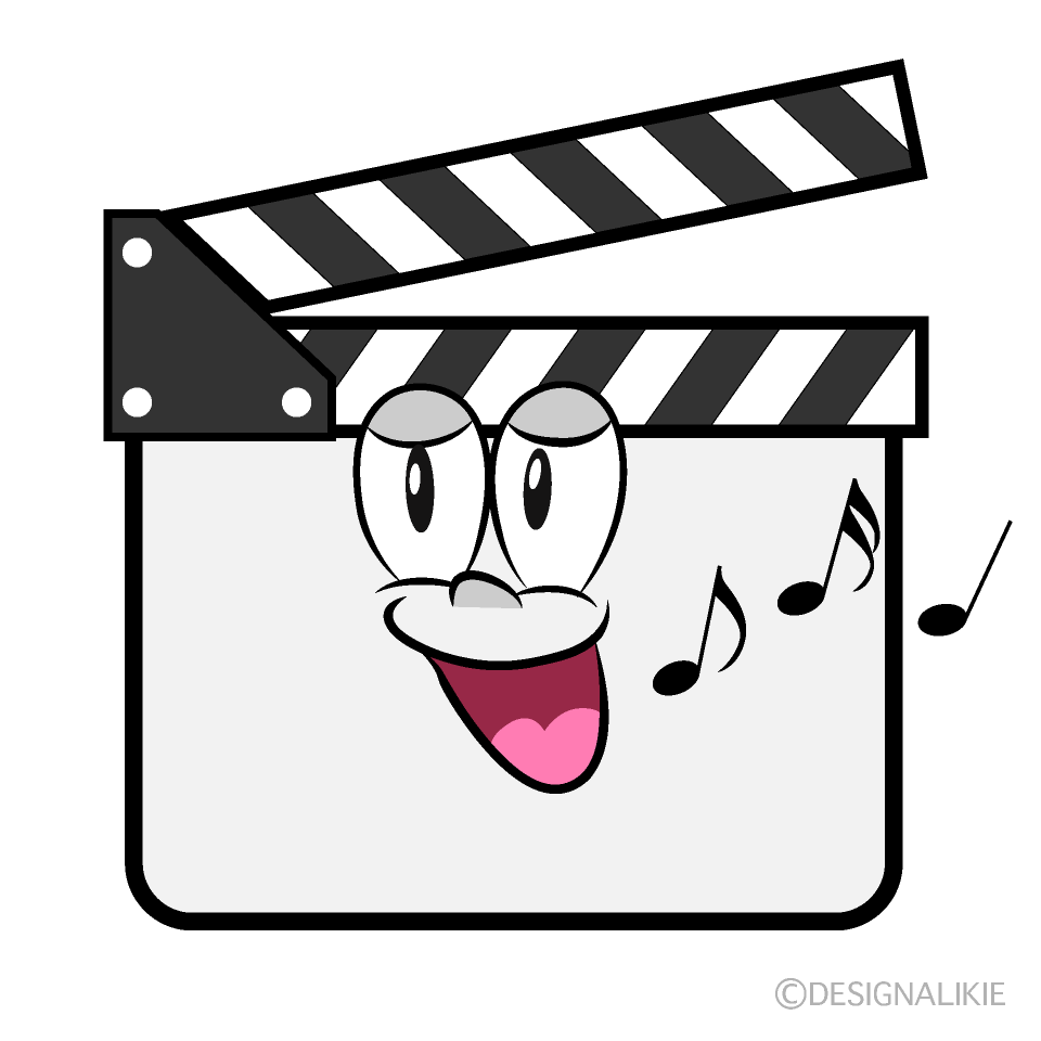 Singing Clapperboard Cartoon Character Image