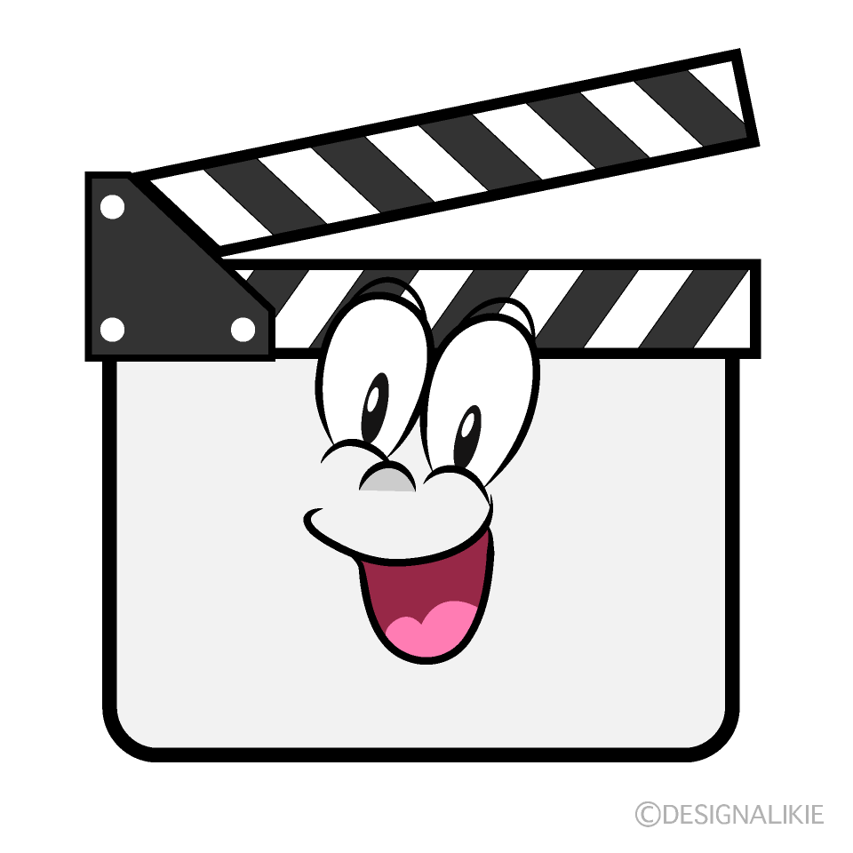 Surprising Clapperboard Cartoon Character Image