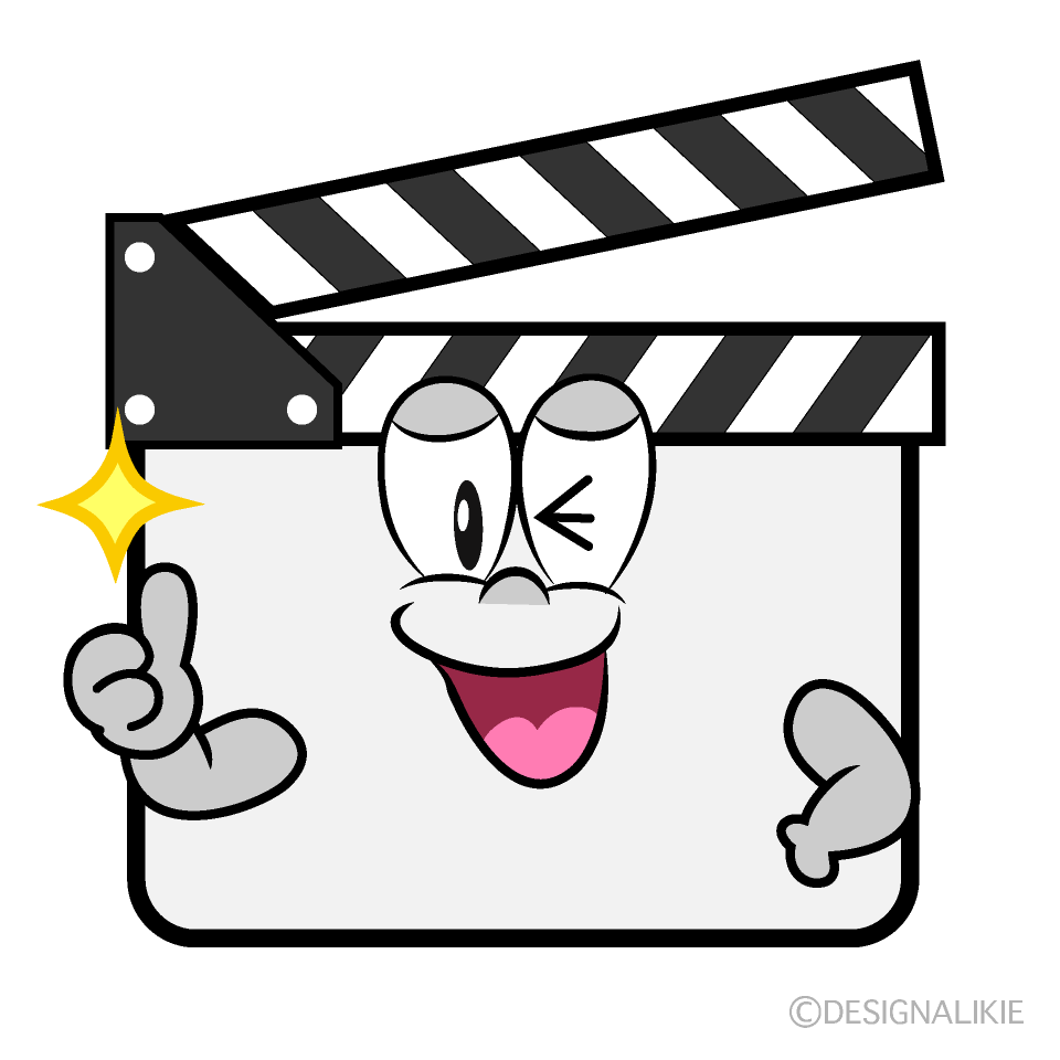 Thumbs up Clapperboard Cartoon Character Image