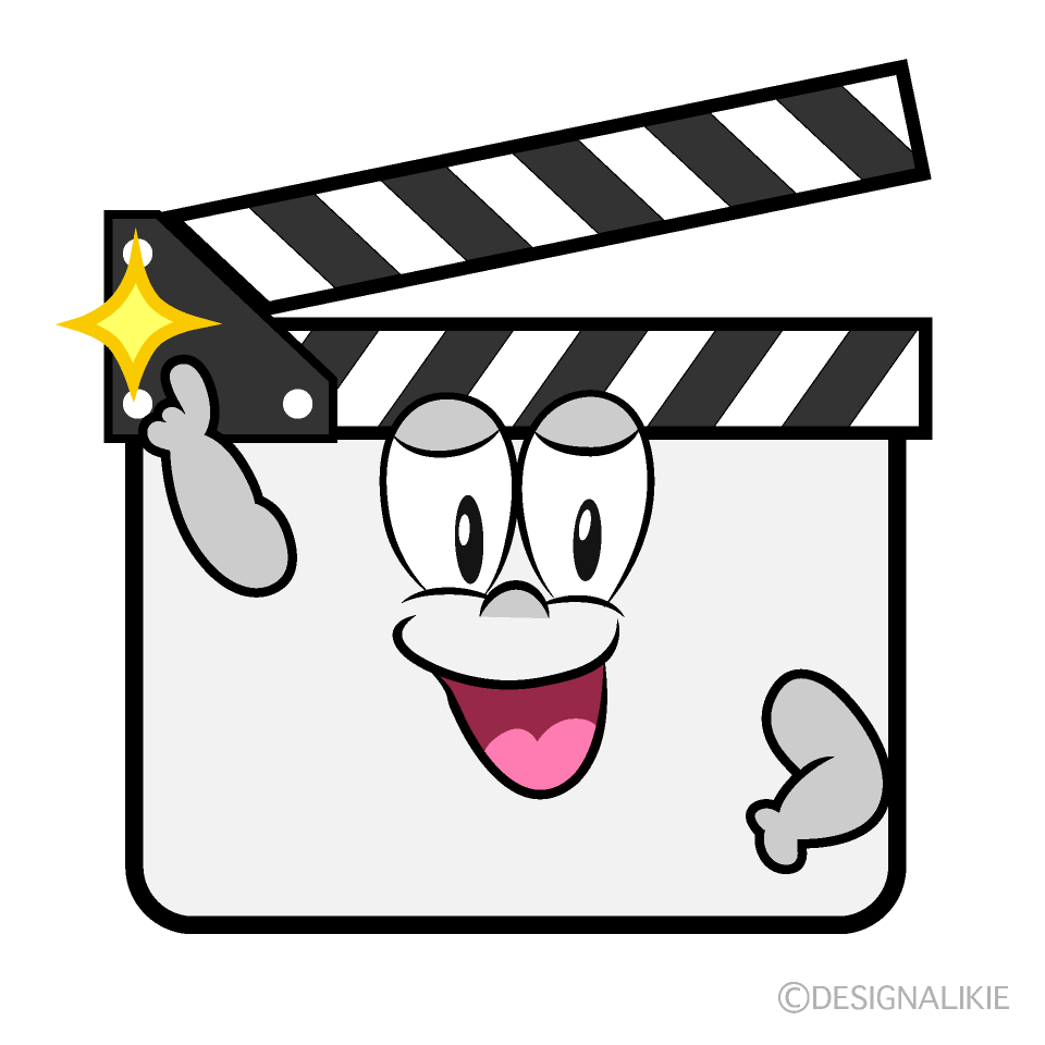 Posing Clapperboard Cartoon Character Image