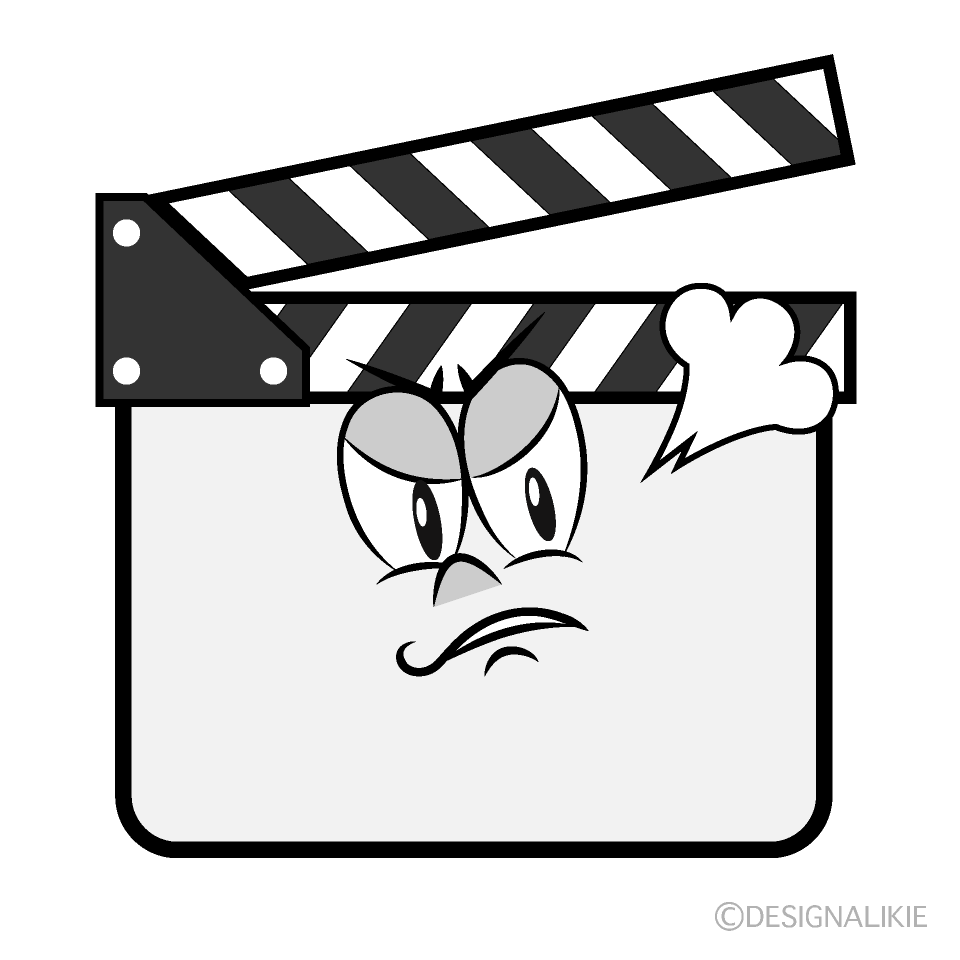 Angry Clapperboard Cartoon Character Image