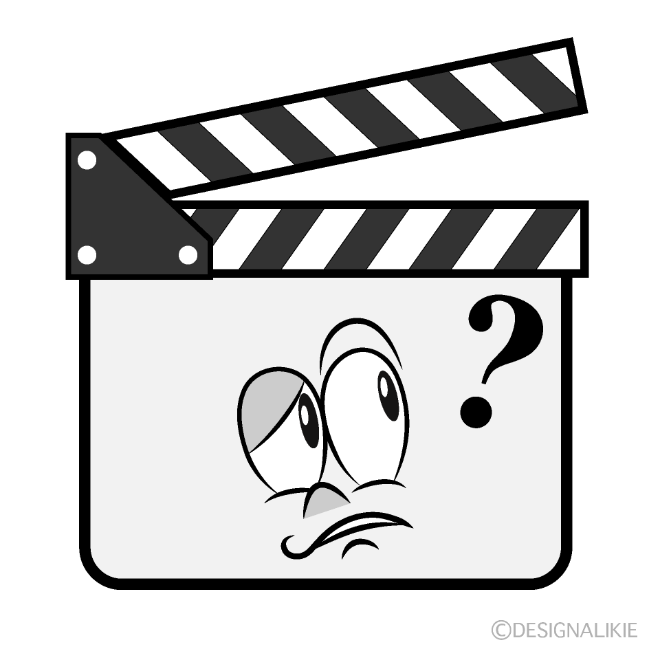 Thinking Clapperboard Cartoon Character Image