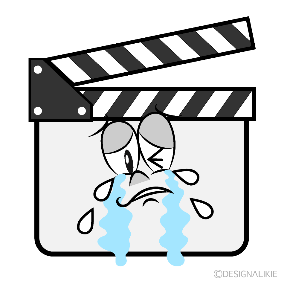 Crying Clapperboard Cartoon Character Image