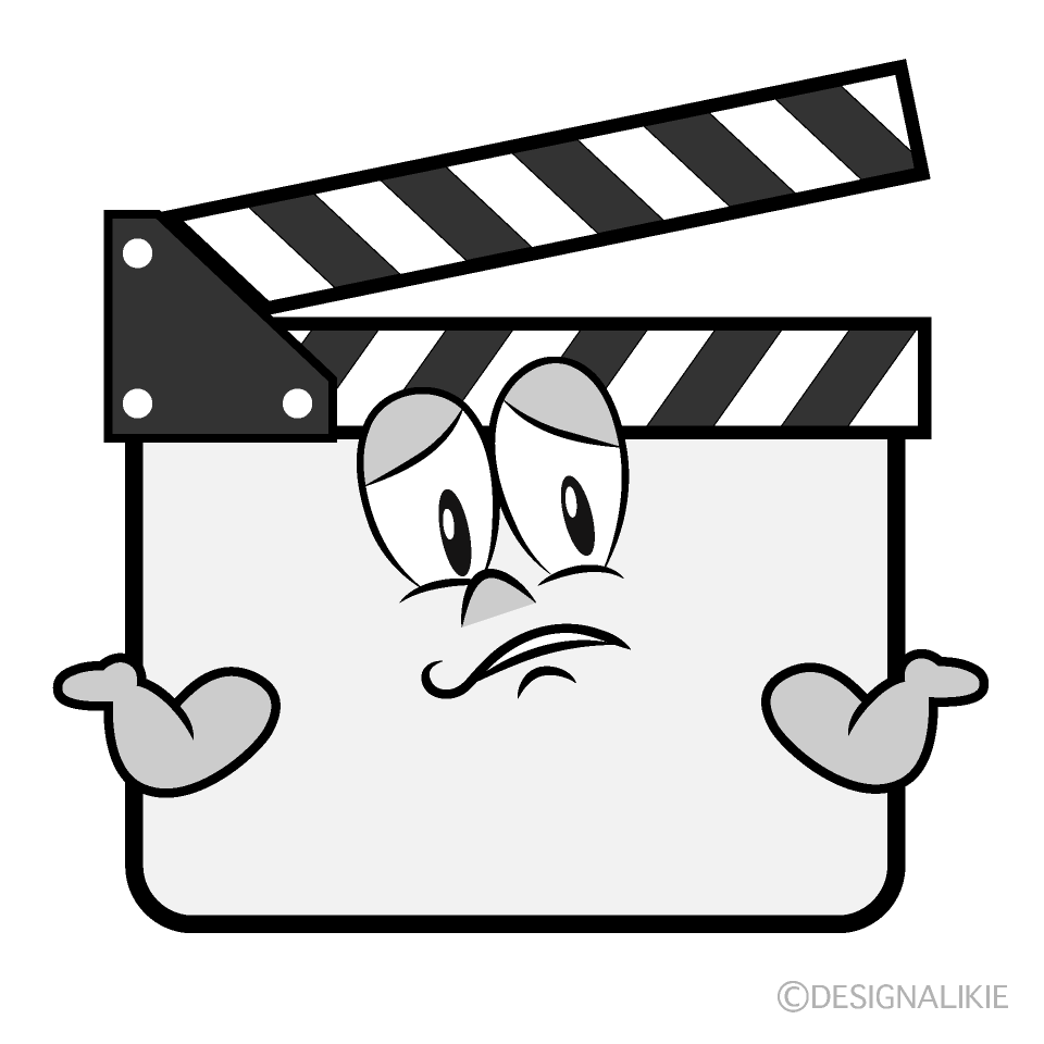 Troubled Clapperboard Cartoon Character Image