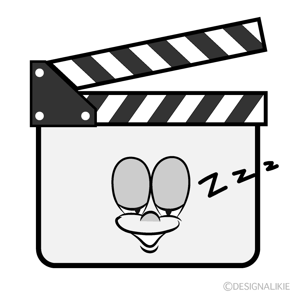 Sleeping Clapperboard Cartoon Character Image