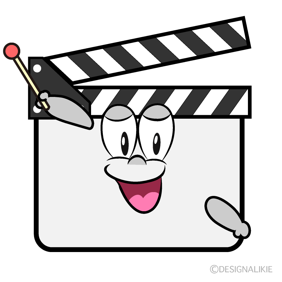 Speaking Clapperboard Cartoon Character Image