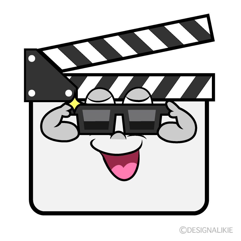 Cool Clapperboard Cartoon Character Image