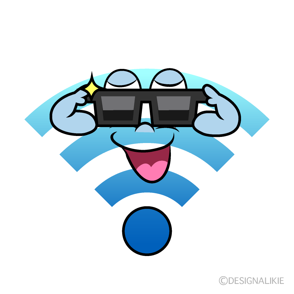 Cool Wi-Fi Cartoon Character Image