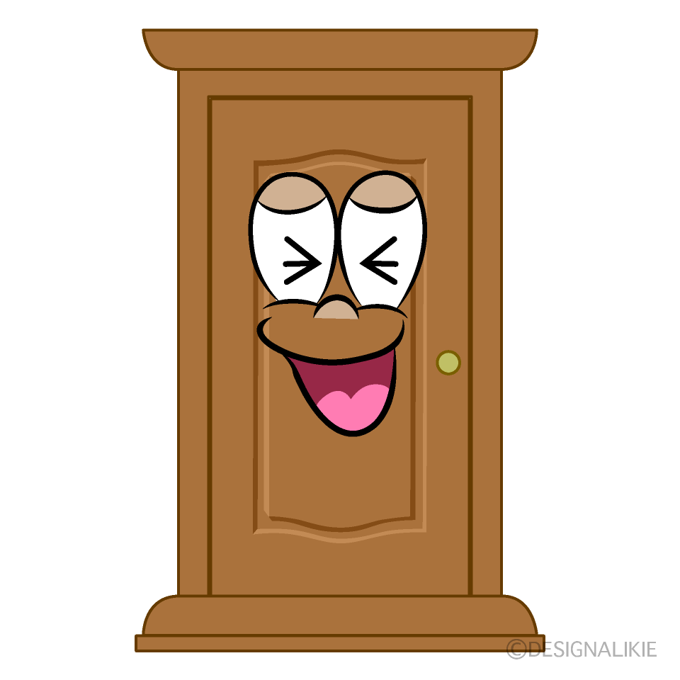 Laughing Door Cartoon Character Image