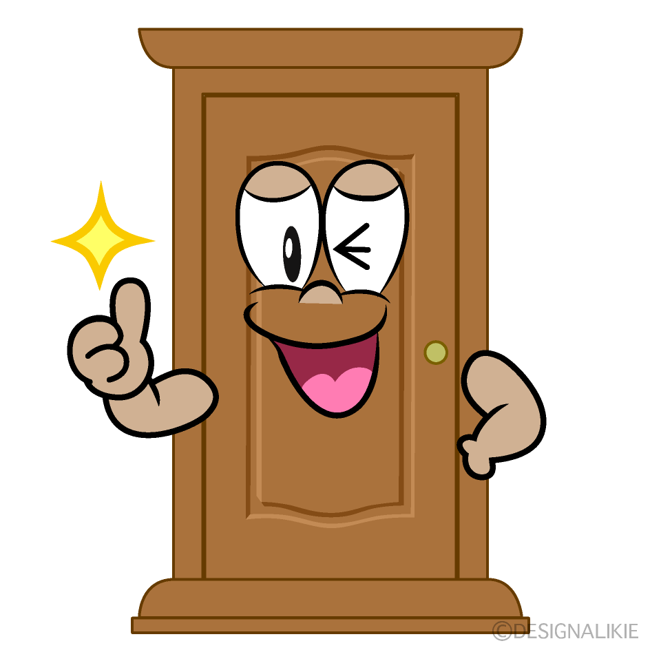 Thumbs up Door Cartoon Character Image