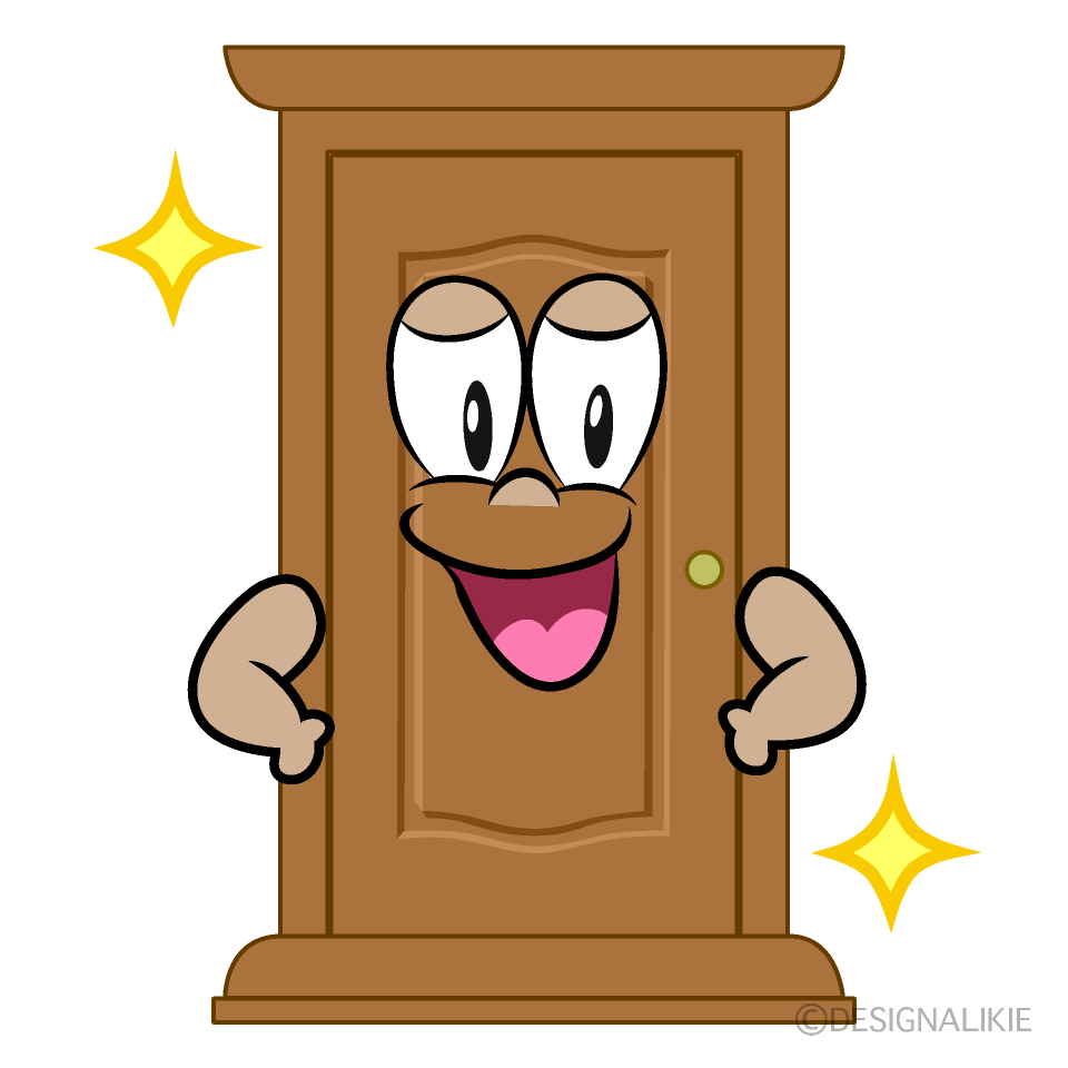 Glitter Door Cartoon Character Image