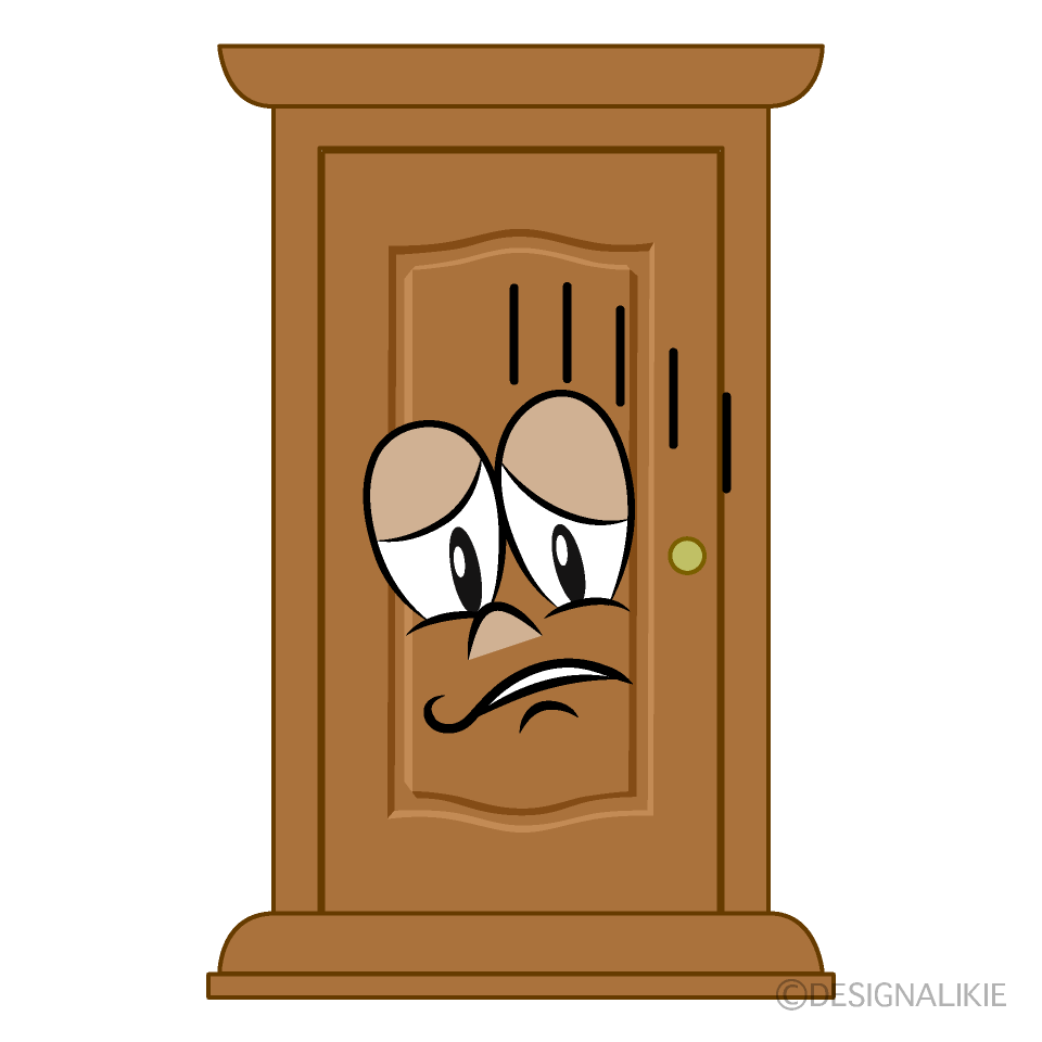 Depressed Door Cartoon Character Image