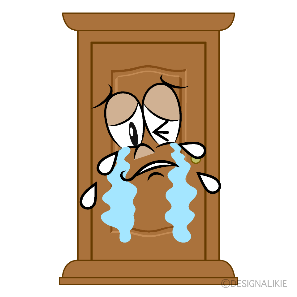 Crying Door Cartoon Character Image