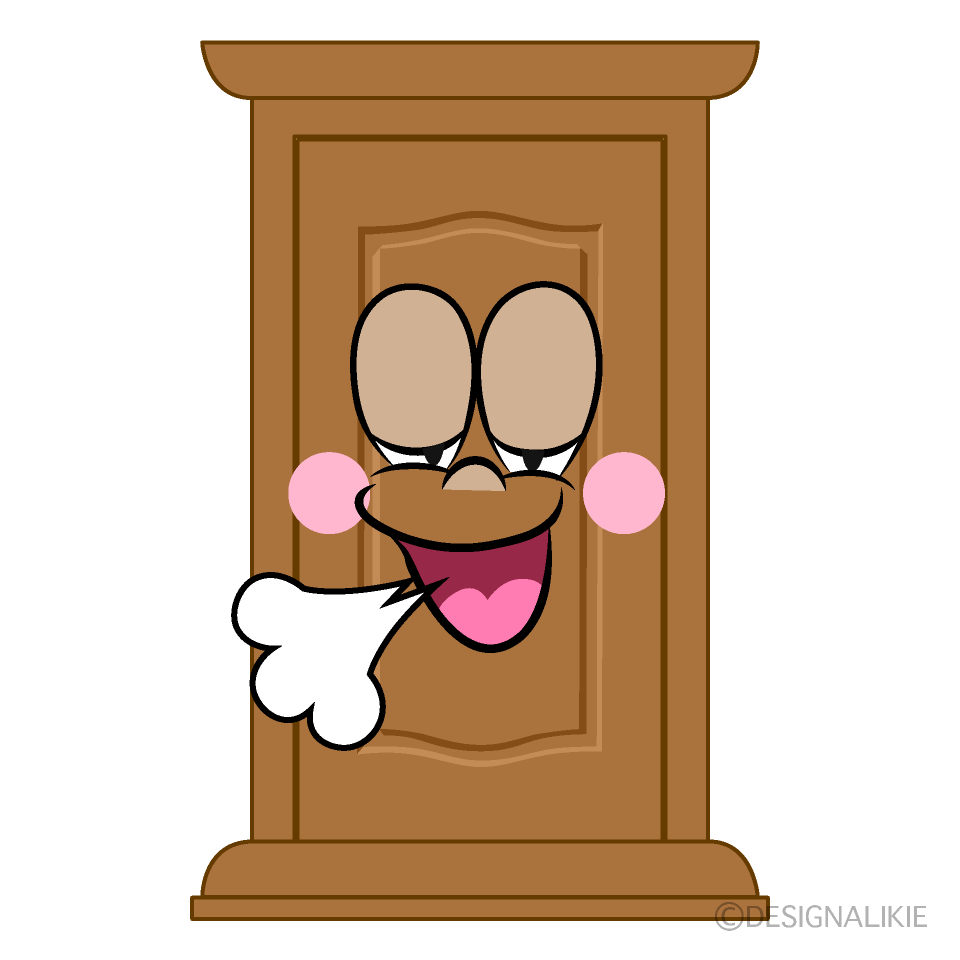 Relaxing Door Cartoon Character Image