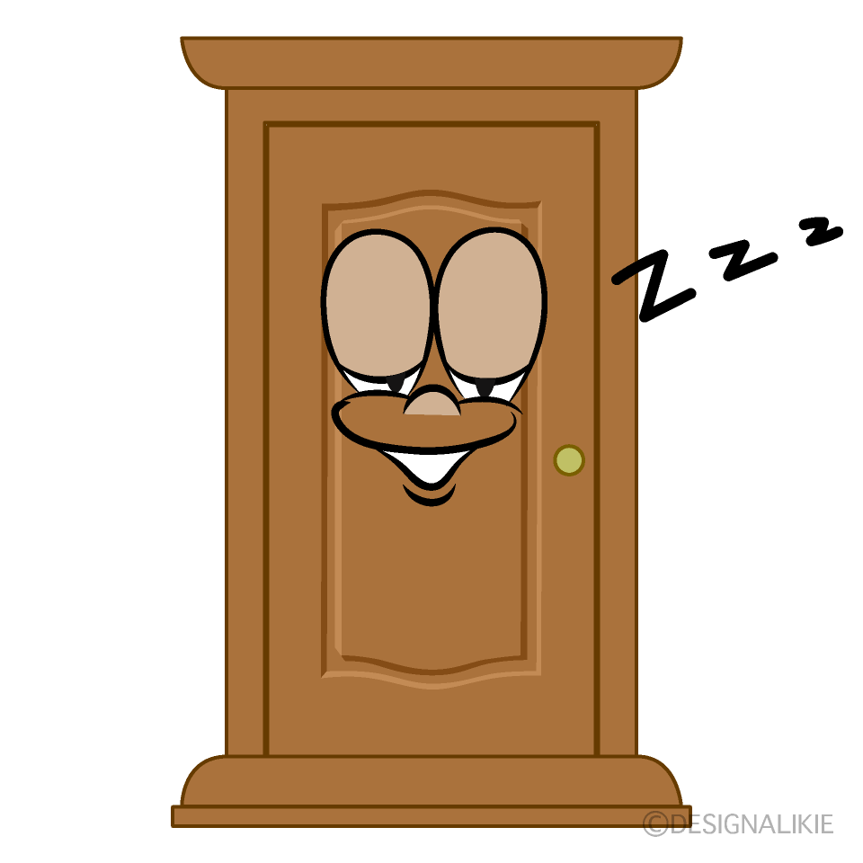 Sleeping Door Cartoon Character Image