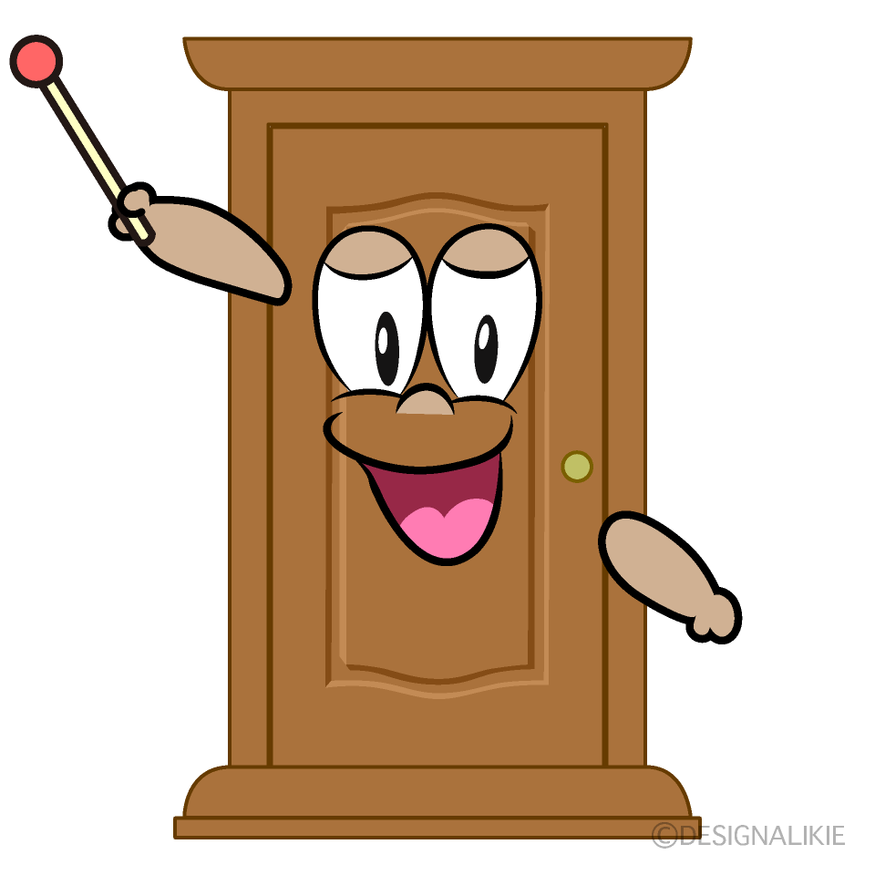 Speaking Door Cartoon Character Image