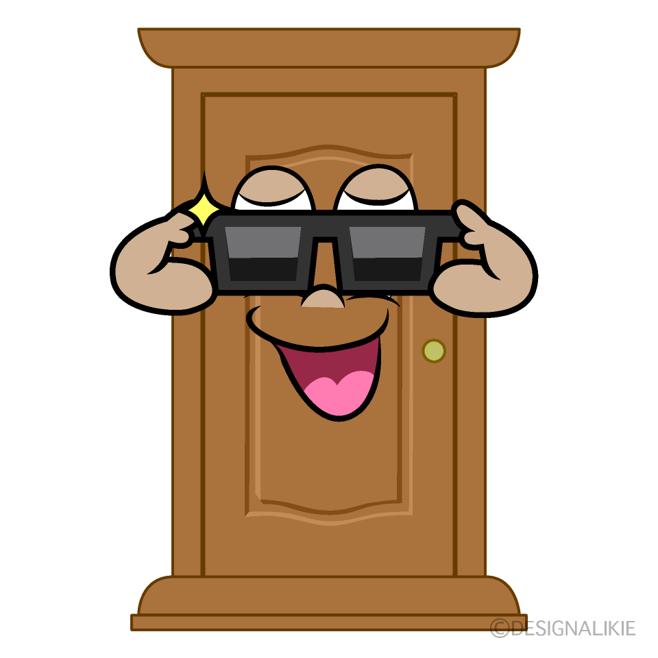 Cool Door Cartoon Character Image