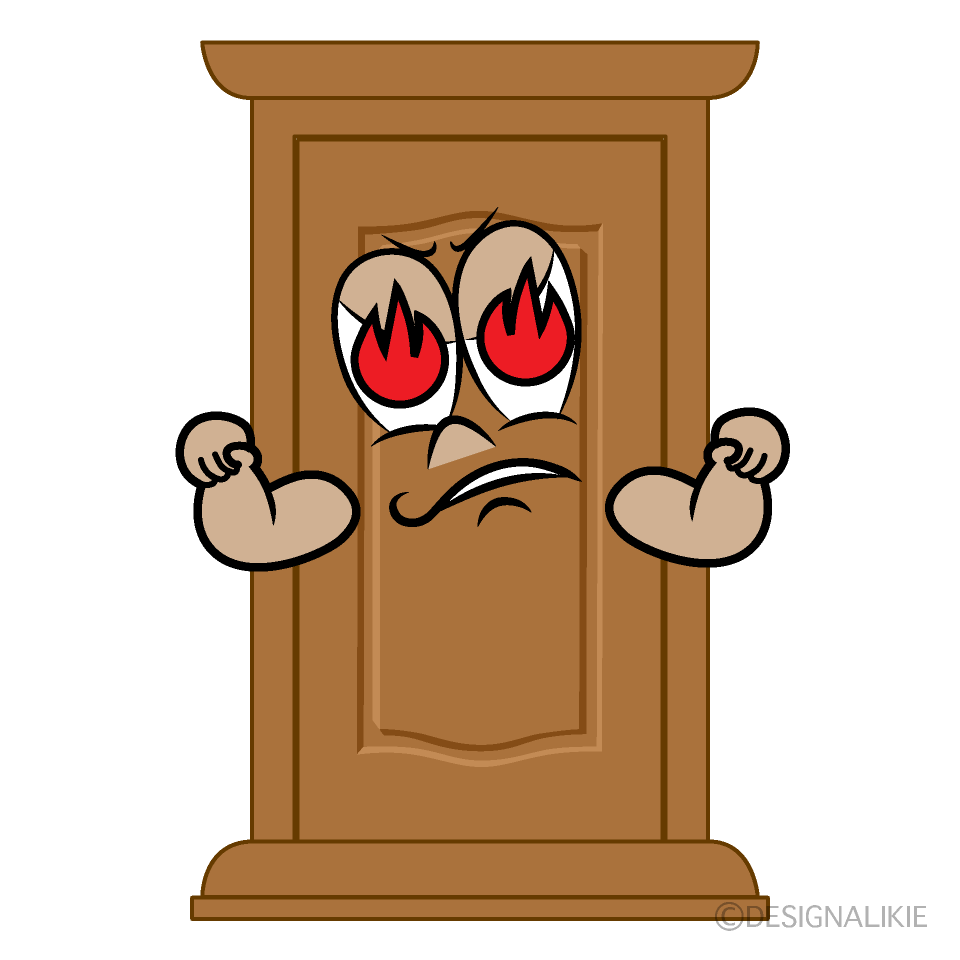 Enthusiasm Door Cartoon Character Image