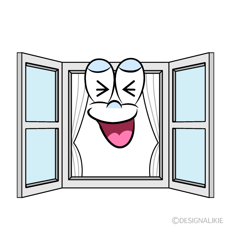 Laughing Window Cartoon Character Image