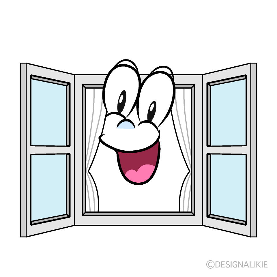 Surprising Window Cartoon Character Image