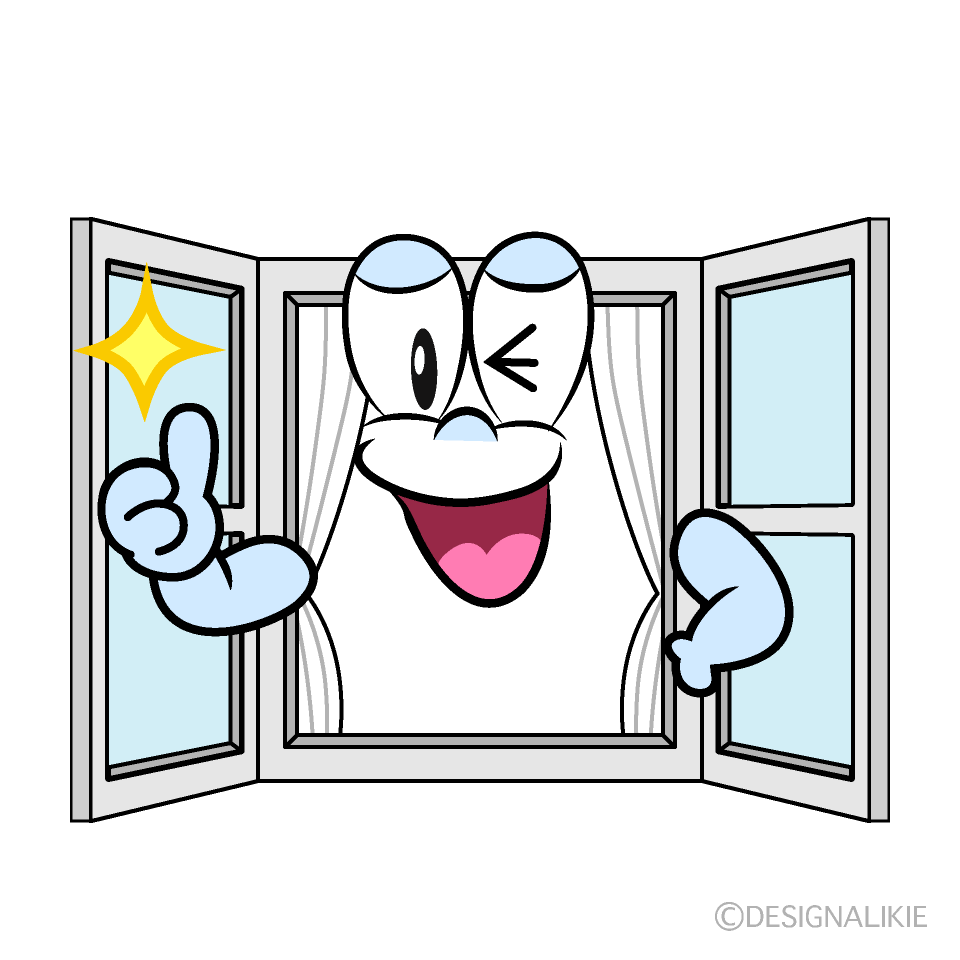 Thumbs up Window Cartoon Character Image