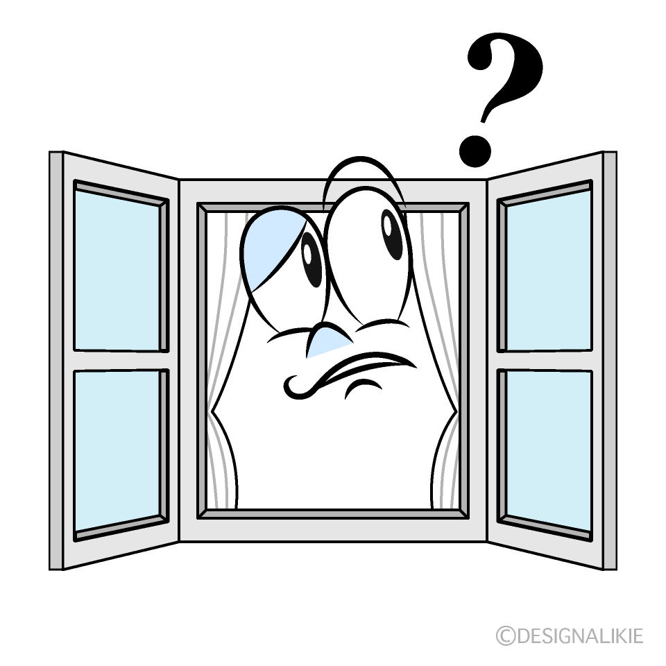 Thinking Window Cartoon Character Image