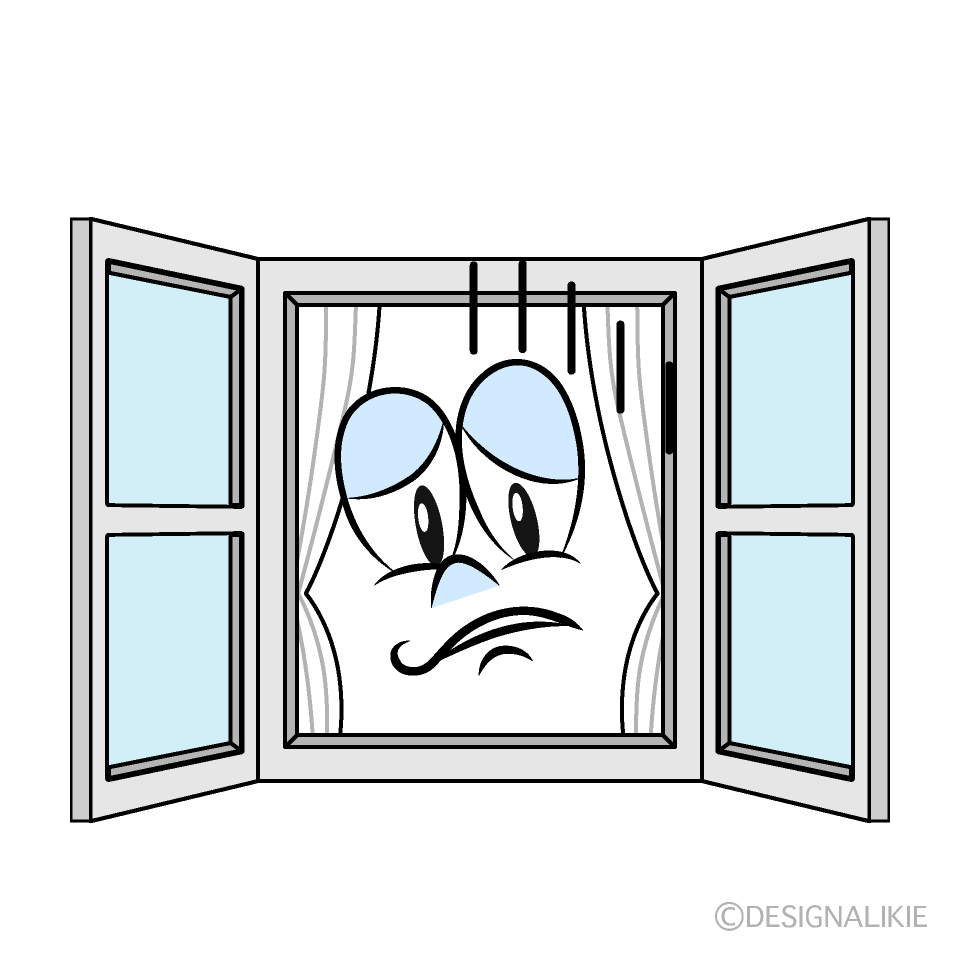 Depressed Window Cartoon Character Image