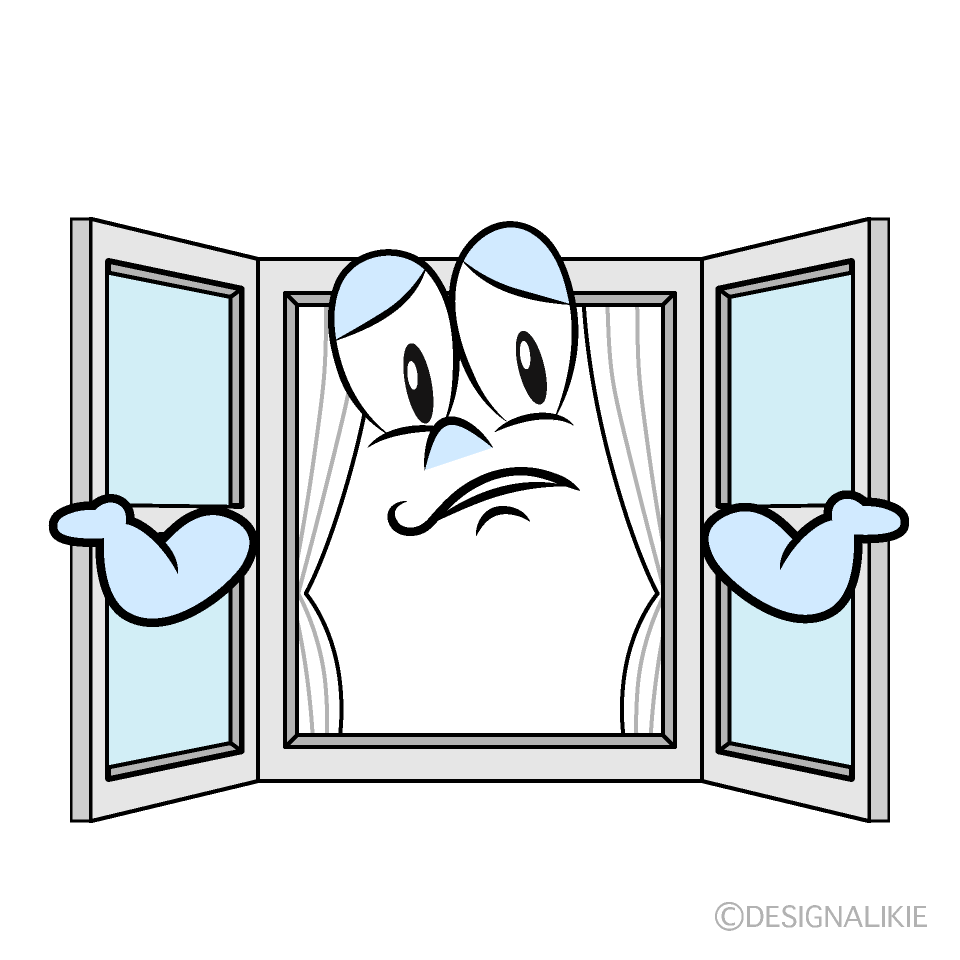 Troubled Window Cartoon Character Image