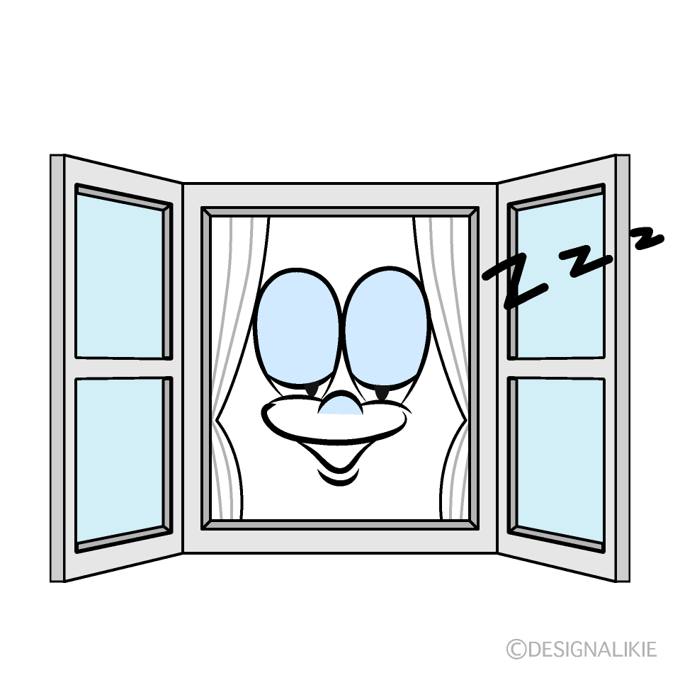 Sleeping Window Cartoon Character Image