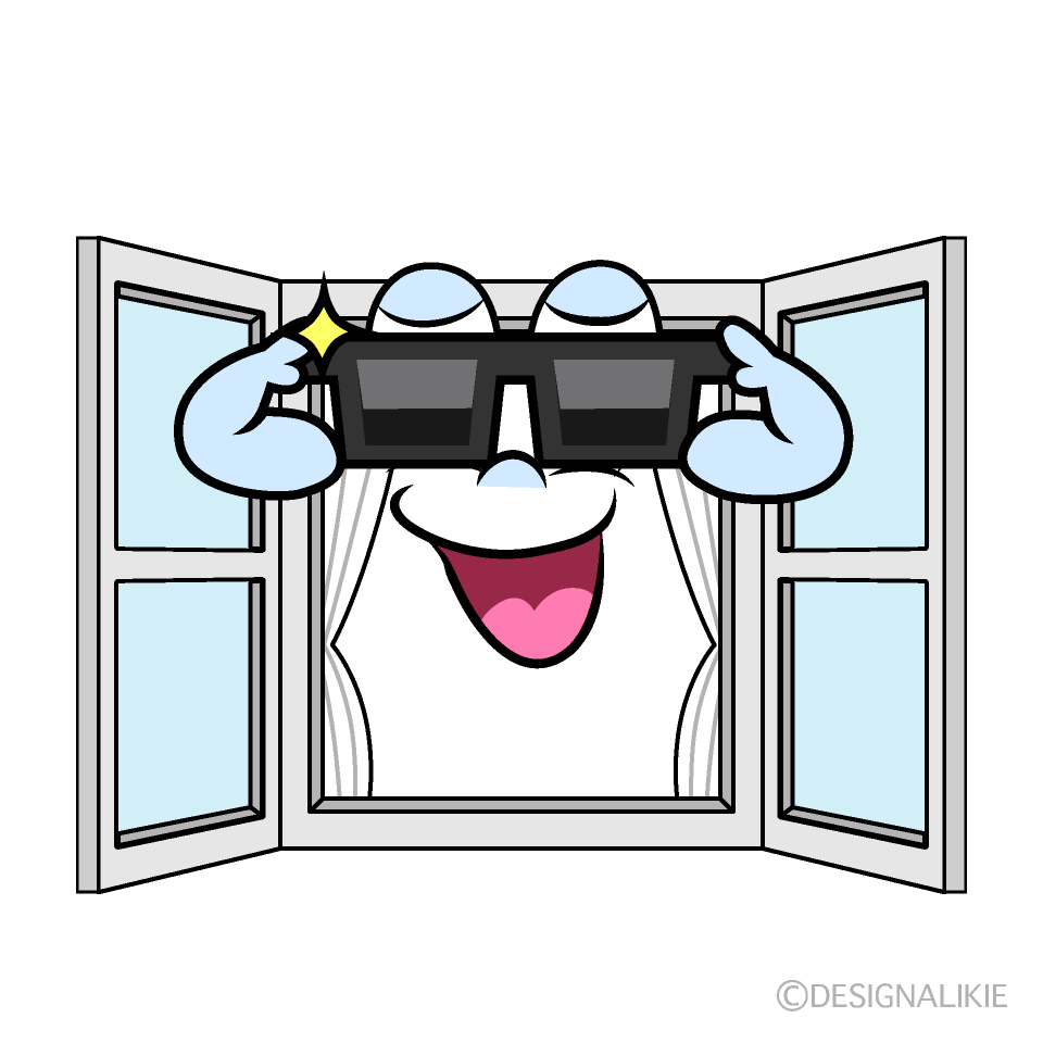 Cool Window Cartoon Character Image