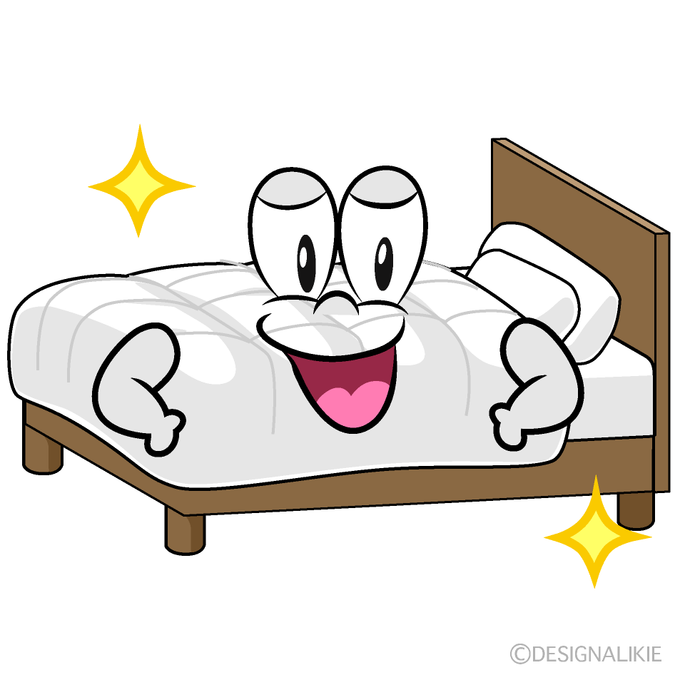 Glitter Bed Cartoon Character Image