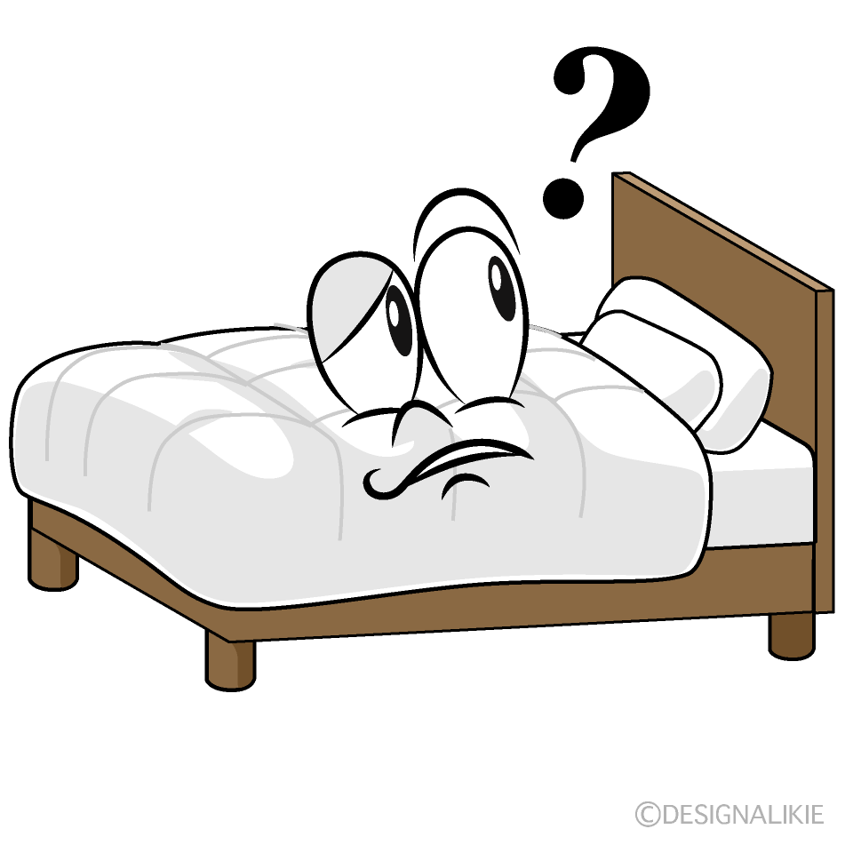 Thinking Bed Cartoon Character Image