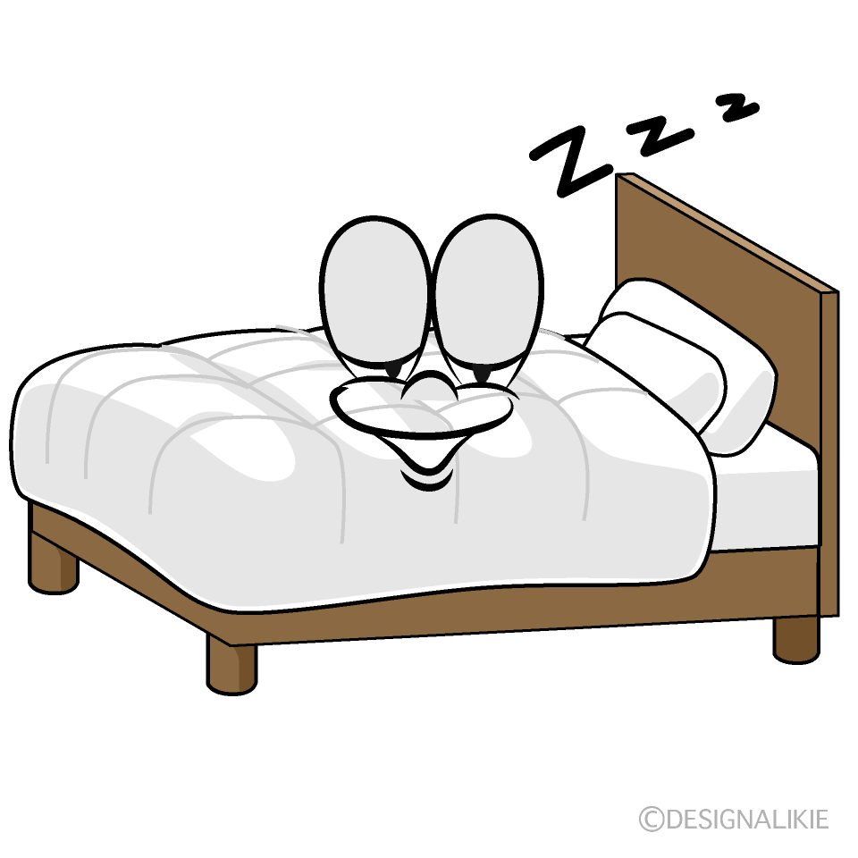 Sleeping Bed Cartoon Character Image