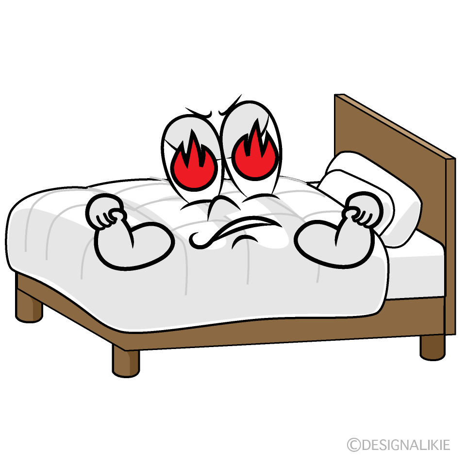 Enthusiasm Bed Cartoon Character Image