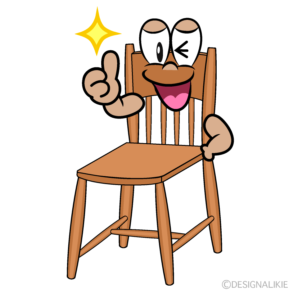 Thumbs up Chair Cartoon Character Image