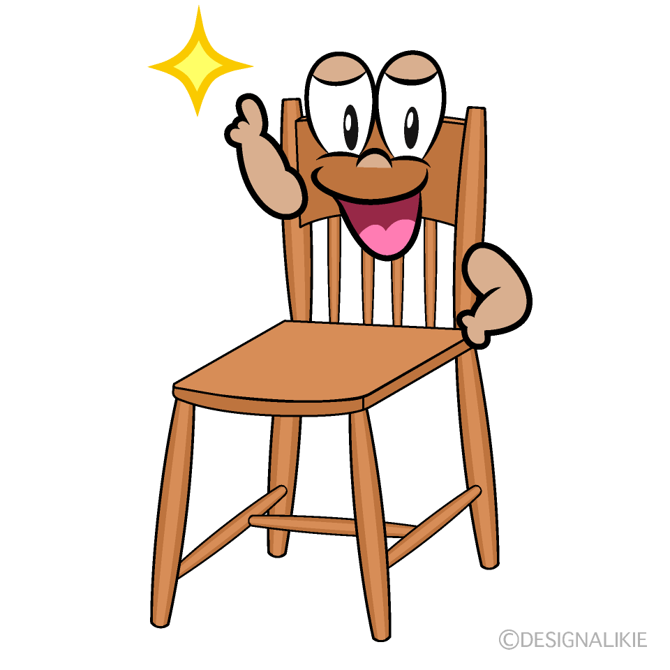 Posing Chair Cartoon Character Image