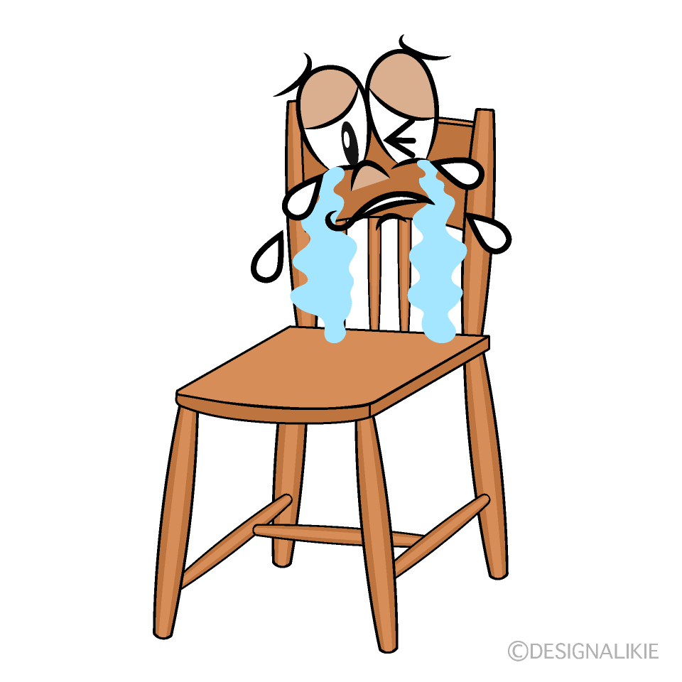 Crying Chair Cartoon Character Image