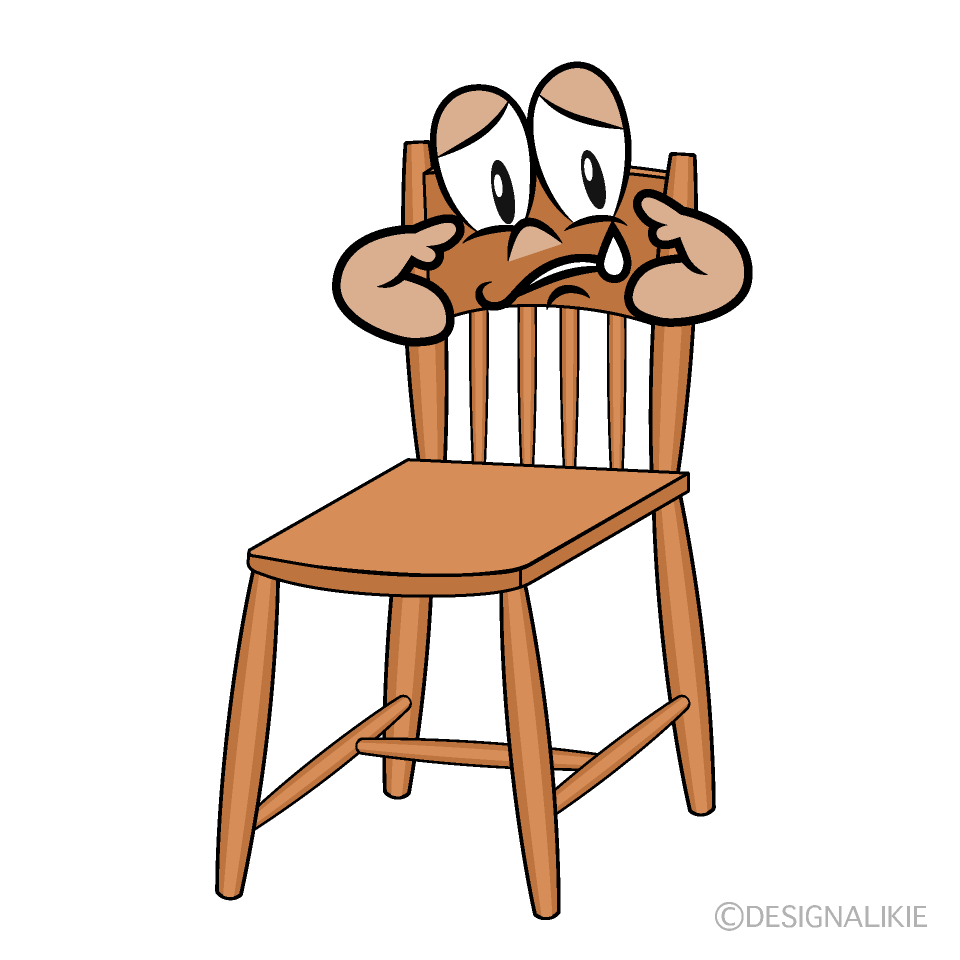 Sad Chair Cartoon Character Image