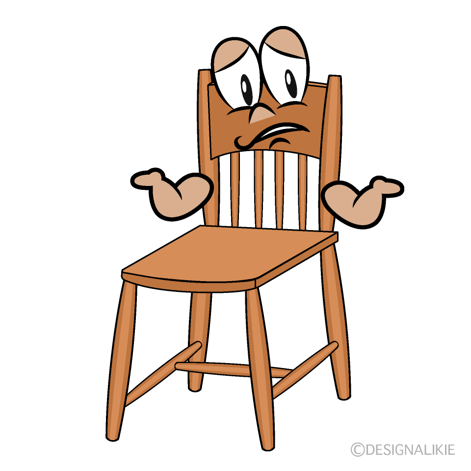 Troubled Chair Cartoon Character Image