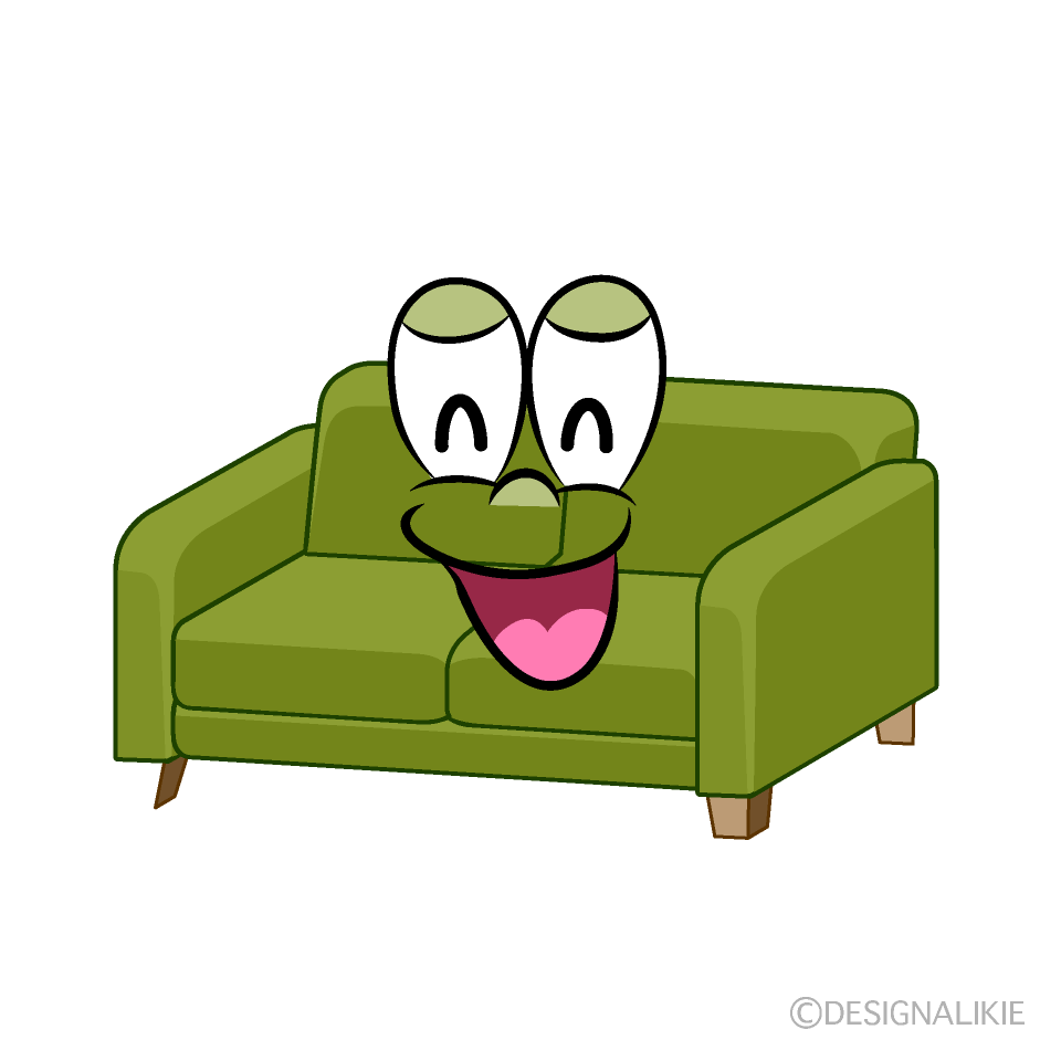 Smiling Sofa Cartoon Character Image