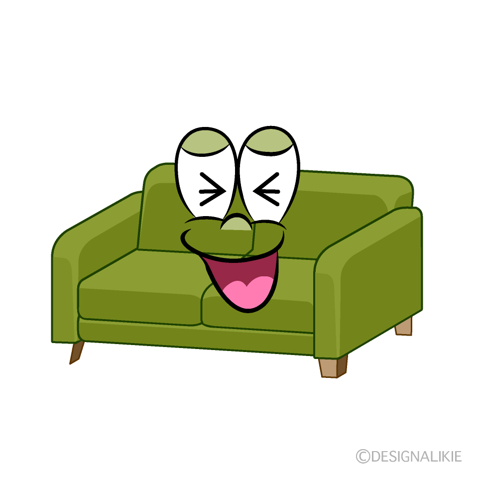 Laughing Sofa Cartoon Character Image