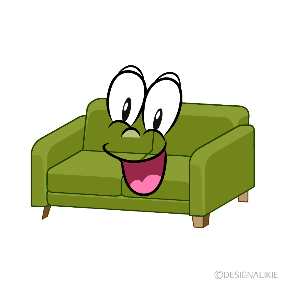 Surprising Sofa Cartoon Character Image