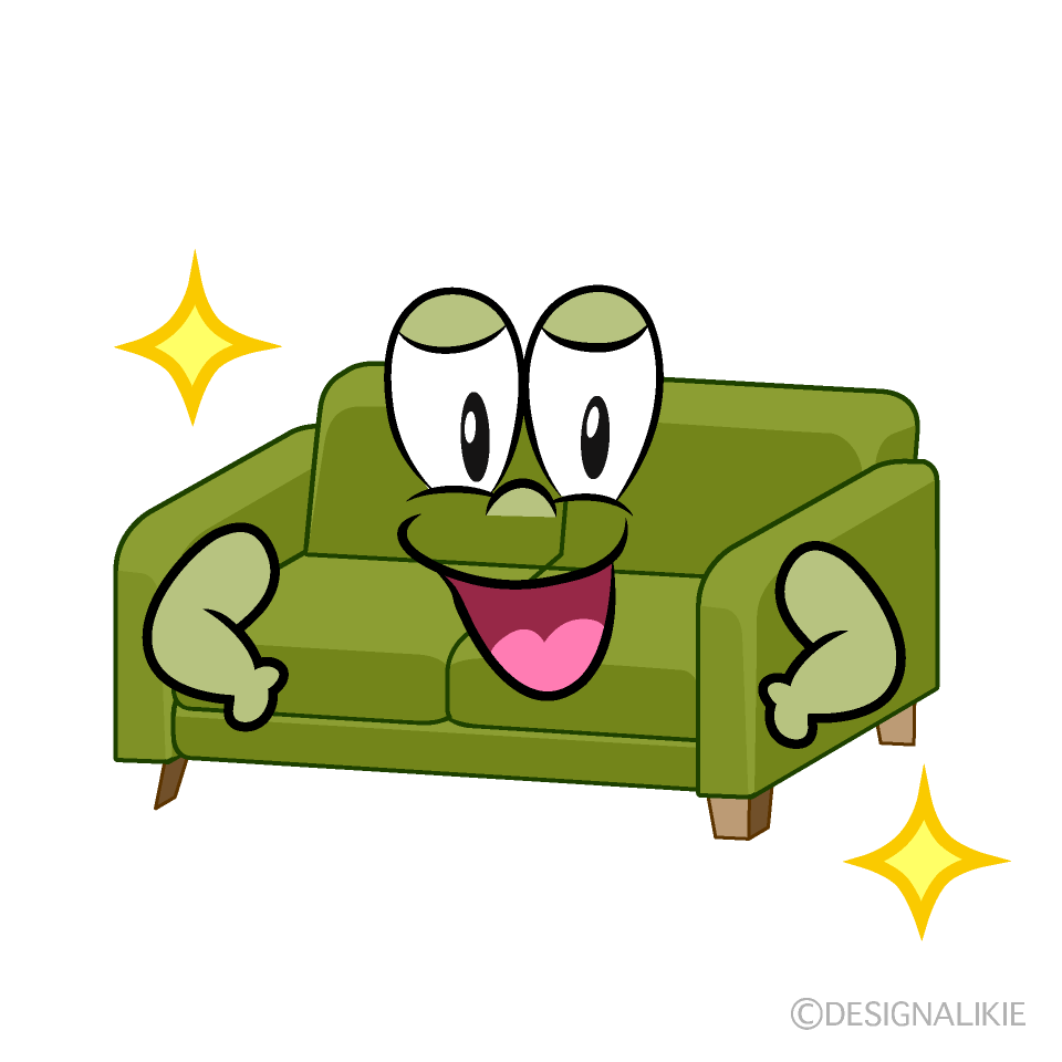 Glitter Sofa Cartoon Character Image