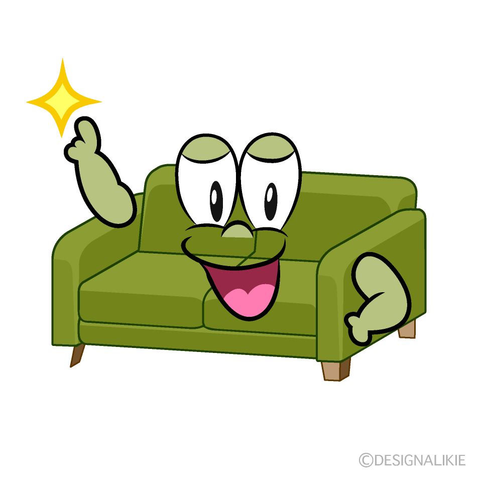 Posing Sofa Cartoon Character Image