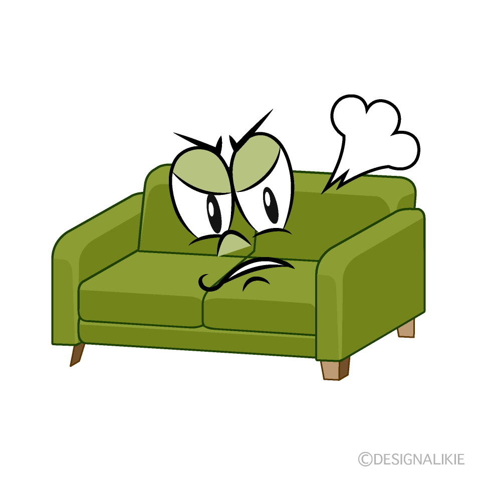 Angry Sofa Cartoon Character Image