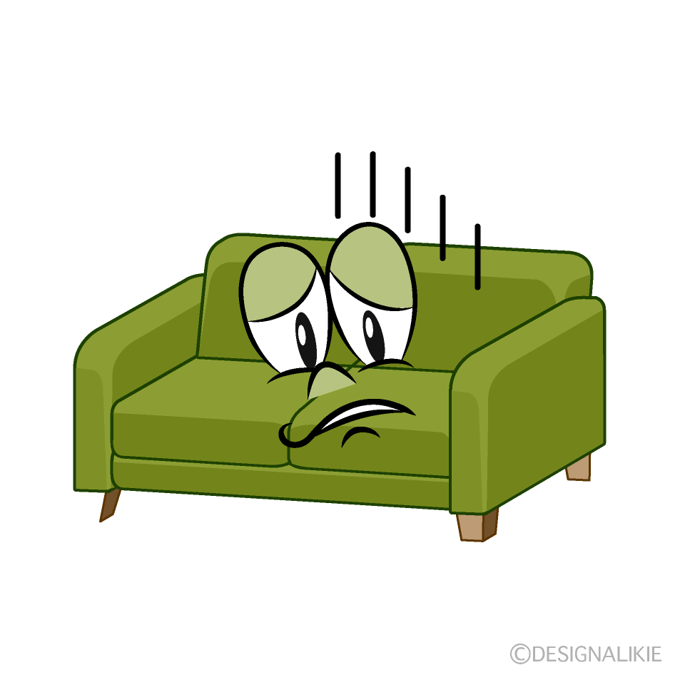 Depressed Sofa Cartoon Character Image