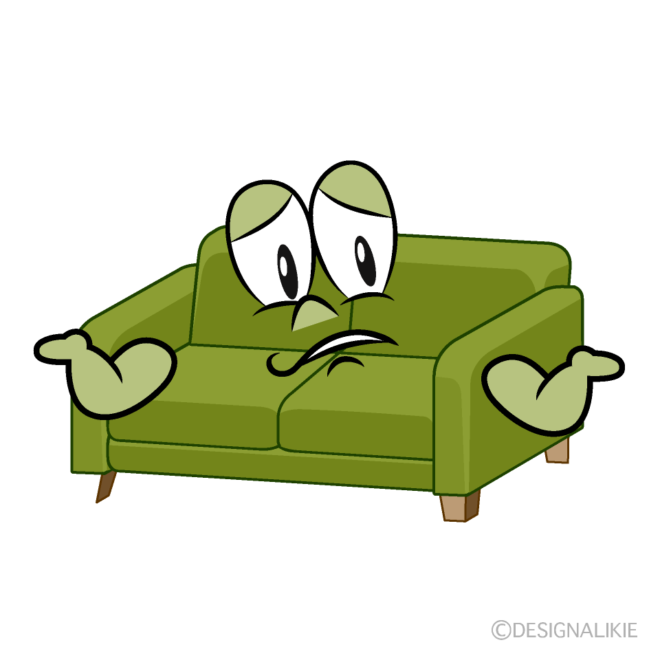 Troubled Sofa Cartoon Character Image